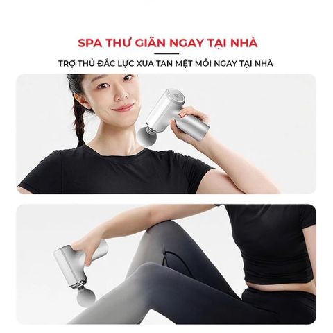 Máy Massage Cầm Tay MG203 Mini , Máy Mát Xa Toàn Thân Sạc Pin 4 Đầu 6 Cấp Giảm Đau Mỏi, Thư Giãn