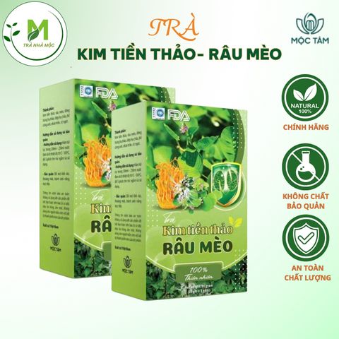 Trà Kim Tiền Thảo Râu Mèo Đông Trùng Hạ Thảo Mộc Tâm Hỗ Trợ Sỏi Thận- Viêm Tiết Niệu, giúp Thanh Nhiệt, Giải Độc, Cải Tiện Sức Khỏe Thận- hộp 30 túi x 3gr