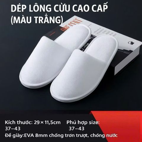 Dép vải lót Lông Cừu cao cấp chống trơn trượt và giữ ấm siêu tốt vào mùa đông, có thế giặt được.