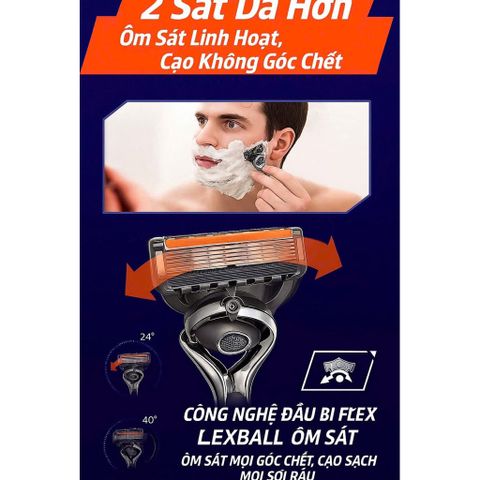 Combo 8 đầu cạo râu 5 lưỡi và 1 Thân của Đức , khi cạo không gây đau rát da , lưỡi cực kì sắc bén và ôm sát chân khi cạo