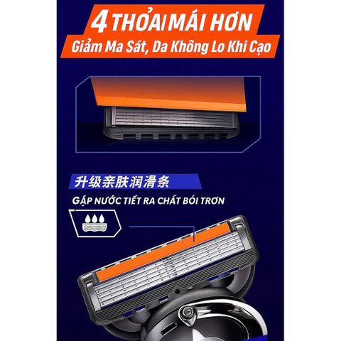 Combo 8 đầu cạo râu 5 lưỡi và 1 Thân của Đức , khi cạo không gây đau rát da , lưỡi cực kì sắc bén và ôm sát chân khi cạo