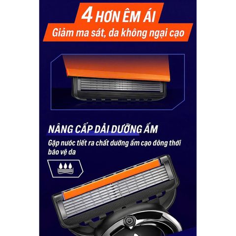 Combo 8 đầu cạo râu 5 lưỡi và 1 Thân của Đức , khi cạo không gây đau rát da , lưỡi cực kì sắc bén và ôm sát chân khi cạo