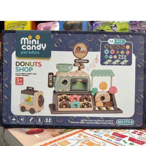 Đồ Chơi Tiệm Bánh Donut Mini Candy Paradise 34 Chi Tiết – Quầy Bán Hàng Cho Bé 777-8