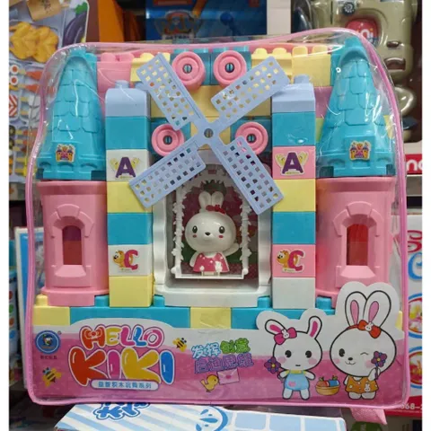 Bộ Đồ Chơi Lắp Ráp Hello Kiki Lâu Đài Thỏ – Khối Xếp Hình Cho Bé 2-5 Tuổi – Phát Triển Tư Duy 1088-112