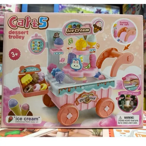 Đồ Chơi Xe Đẩy Bán Kem Dessert Trolley Có Âm Thanh Ánh Sáng – Kèm Phụ Kiện H376