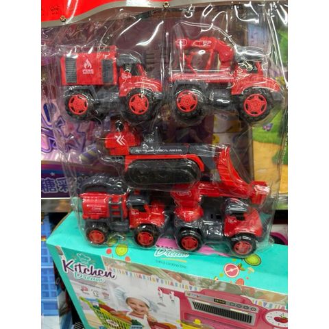 Đồ Chơi Xe Cứu Hỏa Biến Hình Thành Robot – Bộ Xe Công Trình Mini Cho Bé 753