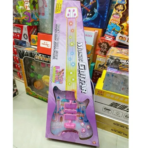 🎸 Đàn Guitar Đồ Chơi Có Nhạc Và Đèn Cho Bé Gái – Guitar Music Phát Sáng 969