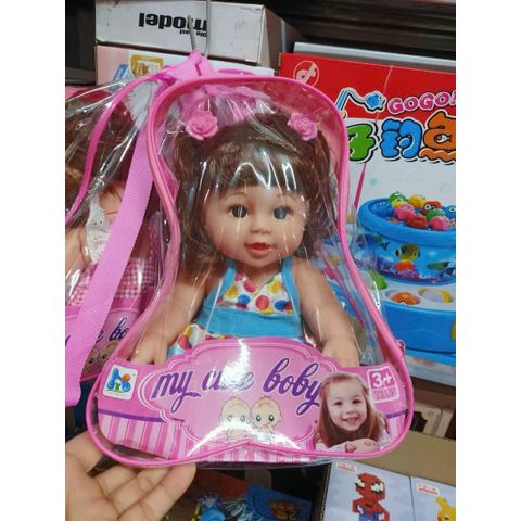 Búp bê My cute Baby 8816-179 Chọn màu Ngẫu nhiên, đồ chơi búp bê đựng trong túi hình chiếc ba lô 🎒 cho bé