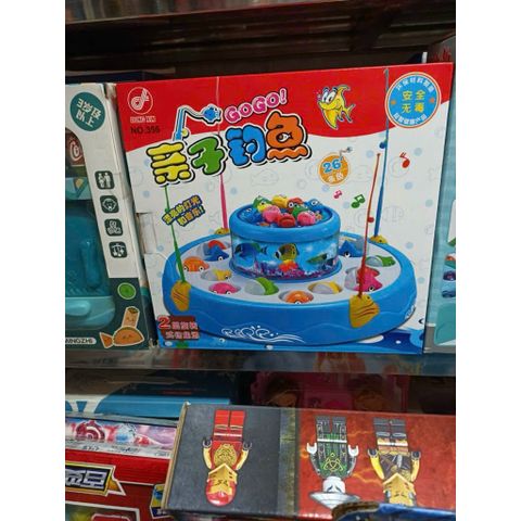 🎣 Bộ Đồ Chơi Câu Cá 2 Tầng 26 Con – Có Nhạc Đèn – 4 Cần Câu – Mã 356