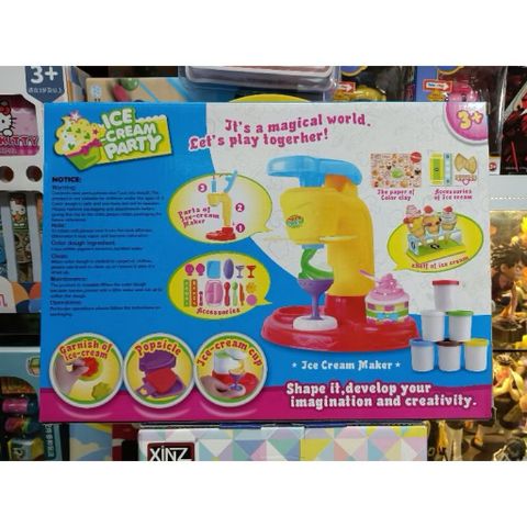 Bộ Đất Nặn Color Clay Ice Cream Party – Máy Làm Kem & Phụ Kiện – Đồ Chơi Sáng Tạo Cho Bé 726F-1