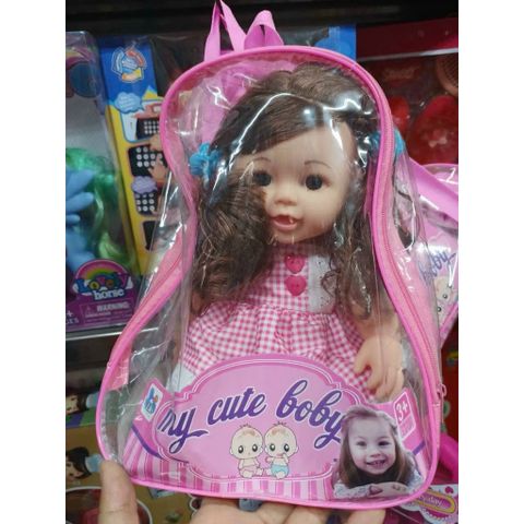 Búp bê My cute Baby 8816-179 Chọn màu Ngẫu nhiên, đồ chơi búp bê đựng trong túi hình chiếc ba lô 🎒 cho bé