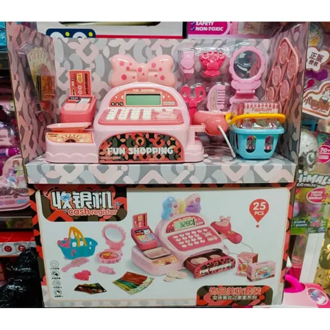 Bộ Đồ Chơi Quầy Thu Ngân Trang Điểm 25 Món – Set Bán Hàng & Làm Đẹp Cho Bé B999-9