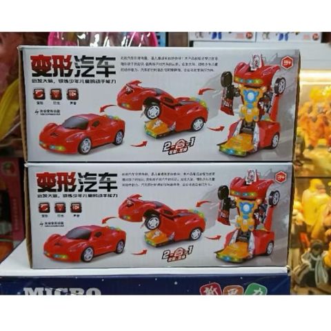 Xe Ô Tô Biến Hình Robot 2in1 Có Nhạc Đèn – Xe Đua Siêu Tốc Tự Động Biến Hình Cho Bé 2031 giao màu ngẫu nhiên