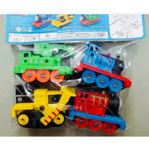 🚂 Bộ Đồ Chơi Tàu Hỏa Lắp Ráp DIY 4 Chi Tiết Kèm Tua Vít – Assemble Train – Đồ Chơi Tháo Lắp Cho Bé RL589-17D RL-7