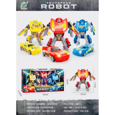 Robot Biến Hình Xe Đua 2 Trong 1 – Đồ Chơi Biến Đổi Thành Ô Tô Cho Bé 339-36