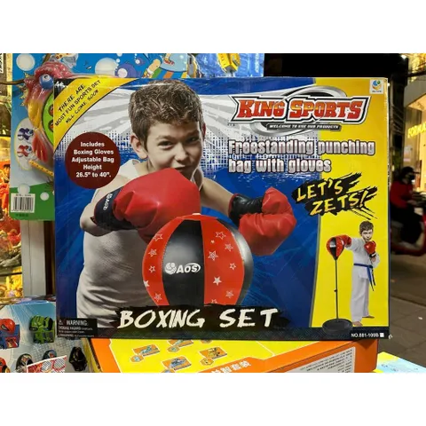 Bộ Đồ Chơi Bao Cát Đấm Bốc Cho Bé Có Găng Tay – Boxing Set Tăng Chiều Cao 80–110cm – Đồ Chơi Vận Động 881-100