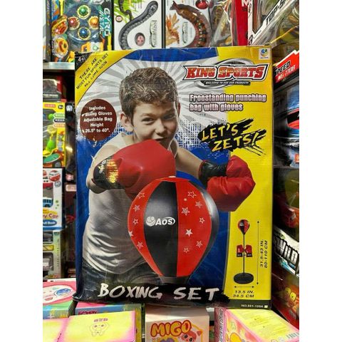 Bộ Đồ Chơi Bao Cát Đấm Bốc Cho Bé Có Găng Tay – Boxing Set Tăng Chiều Cao 80–110cm – Đồ Chơi Vận Động 881-100