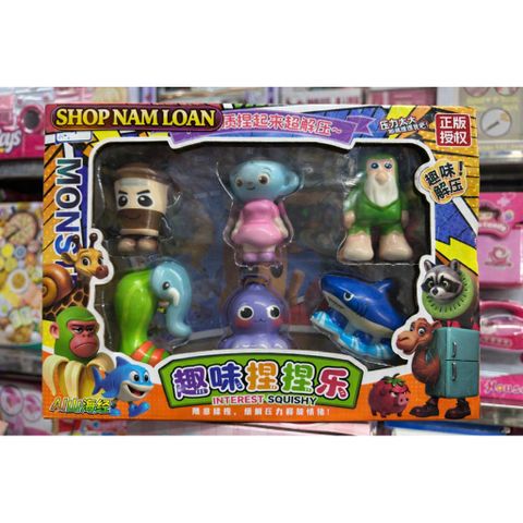 Set 6 Đồ Chơi Squishy Nhân Vật Hoạt Hình PUI Mềm Dẻo 9988-169