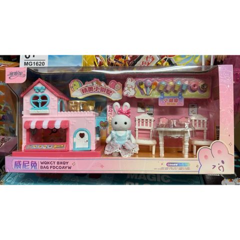 Bộ Đồ Chơi Nhà Búp Bê Thỏ Mini Có Nội Thất – Phòng Ngủ 2 Tầng / Phòng Khách Bàn Tiệc – Quà Tặng Bé Gái 5523 568-4