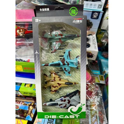 Mô Hình Máy Bay ✈️ Die Cast 1210-822 Gồm 4 Chiếc Máy Bay Chạy Bằng Đà, Xe Đồ Chơi Cho Bé