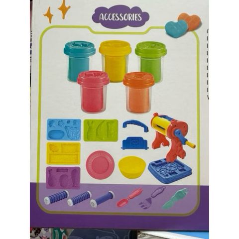 Bộ Đất Nặn Máy Làm Mì Noodle Machine Cho Bé – Set Color Dough Kèm Khuôn Tạo Hình, Đồ Chơi Sáng Tạo DIY 8855