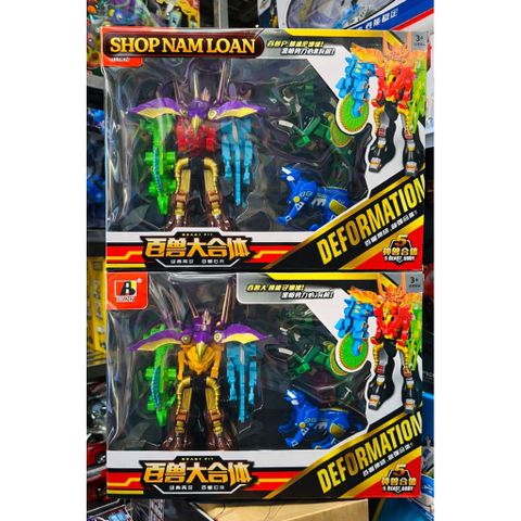 Robot Biến Hình 5 Thú Hợp Thể Beast Fit Deformation – Đồ Chơi Lắp Ghép Siêu Nhân Robot BIAN 6803 Giao mẫu ngẫu nhiên
