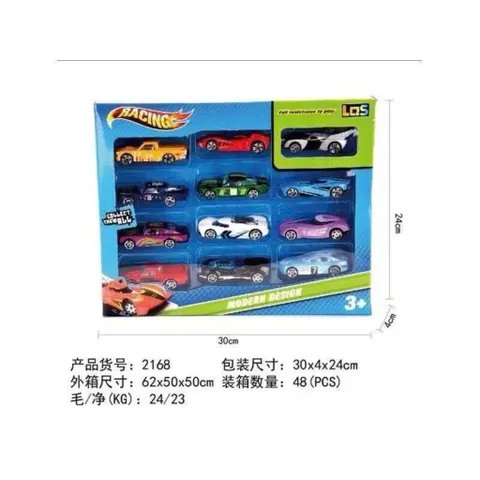 🚗 Bộ 12 Xe Ô Tô Mô Hình Racing Kim Loại Cao Cấp Cho Bé 2168 Giao ngẫu nhiên