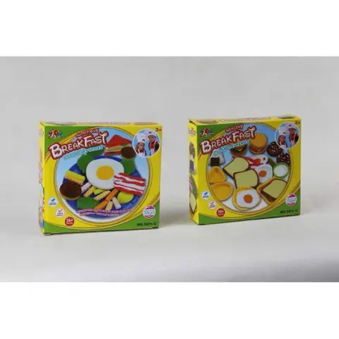 Hộp đất nặn YiQis 5811-C Breakfast color clay series, đồ chơi thủ công đất sét tạo hình bữa ăn sáng