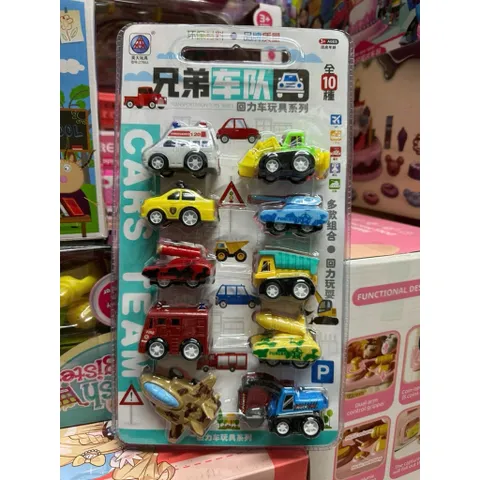 Set 10 Xe Ô Tô Mini 27864 Bộ Đồ Chơi Xe Công Trình, Cứu Hỏa, Máy Bay Cho Bé - Giao ngẫu nhiên