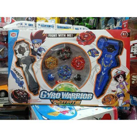Bộ Đồ Chơi Con Quay Gyro Warrior Rotate 4 Con Kèm Sân Đấu Và 2 Tay Cầm Phóng 329-45
