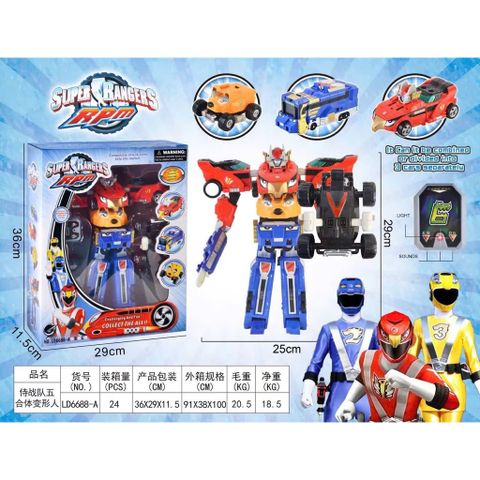 Robot Siêu Nhân Super Rangers RPM Hợp Thể 3 Xe LD6688-A
