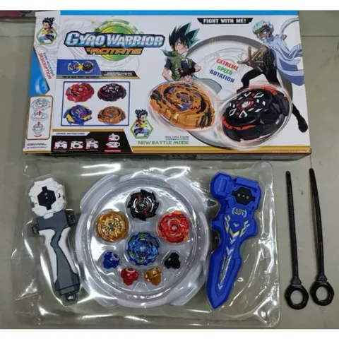 Bộ Đồ Chơi Con Quay Gyro Warrior Rotate 4 Con Kèm Sân Đấu Và 2 Tay Cầm Phóng 329-45