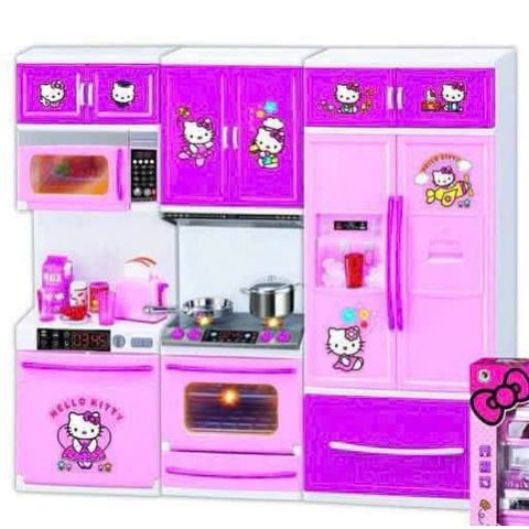 Bộ Đồ Chơi Nhà Bếp Hello Kitty Cho Bé 3+ Tuổi – Có Đèn Âm Thanh – Đồ Chơi Nấu Ăn Mô Phỏng Cao Cấp – Quà Tặng Bé Gái 8922