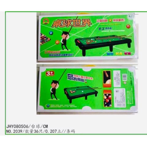 Bàn Bida Mini Cho Bé – Bộ Đồ Chơi Bi Lắc Trong Nhà – Kèm Bi & Gậy – Pool World 2039