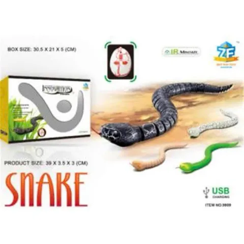 🐍 Đồ Chơi Rắn Điều Khiển IR Sạc USB – Rắn Bò Thông Minh Mắt LED 9909