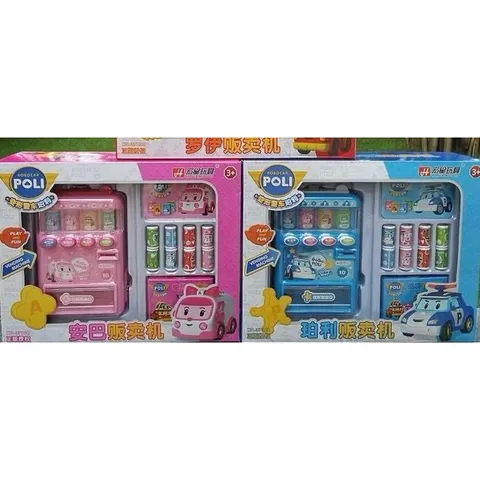 Mô Phỏng Máy Bán Nước Ngọt Tự Động 3710 Robocar Poli Chọn Màu Ngẫu Nhiên, Đồ Chơi Nhập Vai Bé Chơi Đồ Hàng