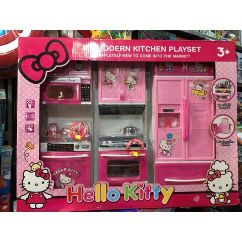 Bộ Đồ Chơi Nhà Bếp Hello Kitty Cho Bé 3+ Tuổi – Có Đèn Âm Thanh – Đồ Chơi Nấu Ăn Mô Phỏng Cao Cấp – Quà Tặng Bé Gái 8922