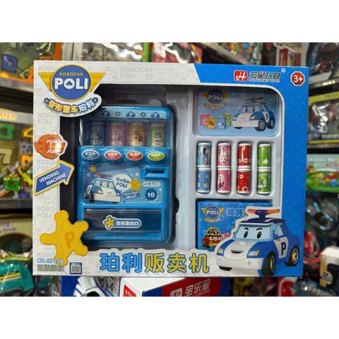 Mô Phỏng Máy Bán Nước Ngọt Tự Động 3710 Robocar Poli Chọn Màu Ngẫu Nhiên, Đồ Chơi Nhập Vai Bé Chơi Đồ Hàng