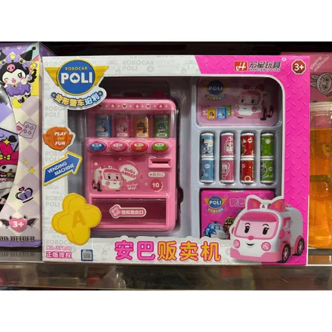 Mô Phỏng Máy Bán Nước Ngọt Tự Động 3710 Robocar Poli Chọn Màu Ngẫu Nhiên, Đồ Chơi Nhập Vai Bé Chơi Đồ Hàng