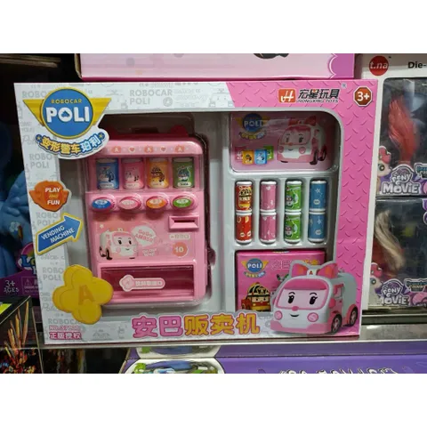 Mô Phỏng Máy Bán Nước Ngọt Tự Động 3710 Robocar Poli Chọn Màu Ngẫu Nhiên, Đồ Chơi Nhập Vai Bé Chơi Đồ Hàng