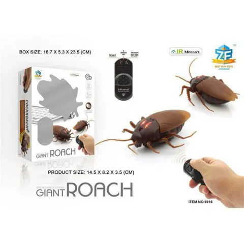 🪳 Đồ Chơi Gián Điều Khiển Hồng Ngoại – Giant Roach IR Mini 9916