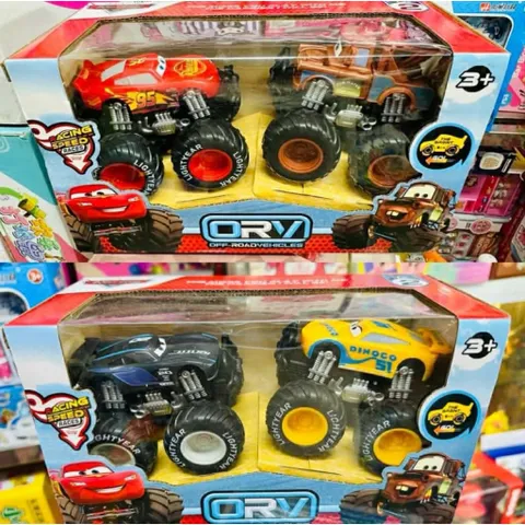 🚗 Bộ 2 xe địa hình bánh to ORV – Xe monster truck kéo lùi cực mạnh – Đồ chơi cho bé (6704)