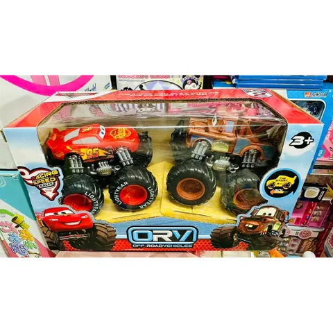 🚗 Bộ 2 xe địa hình bánh to ORV – Xe monster truck kéo lùi cực mạnh – Đồ chơi cho bé (6704)