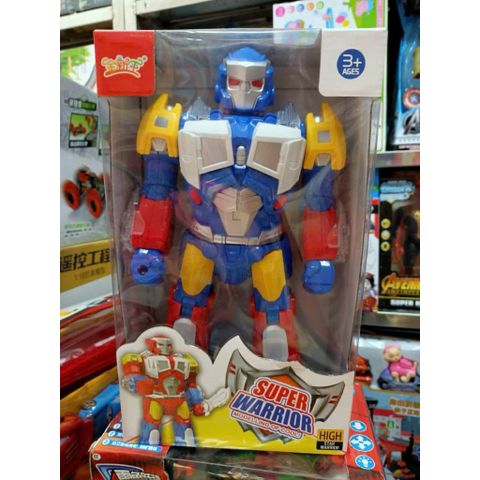 🤖 Robot Siêu Nhân Super Warrior 3987B – Đồ Chơi Robot Cho Bé, Mô Hình Người Máy Chạy Bằng Pin Có Đèn Và Âm Thanh
