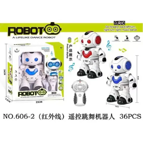 Robot Nhảy Múa 606-1 606-2 Điều Khiển Từ Xa IR Có Nhạc Và Đèn LED Cho Bé - GIAO NGẪU NHIÊN