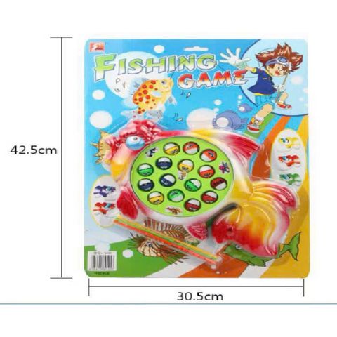🎣 Đồ Chơi Câu Cá Fishing Game Hình Cá Vàng Có Nhạc – Bàn Xoay 15 Cá – 3 Cần Câu – 5249