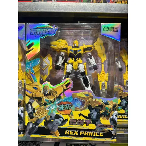 Bộ lắp ghép biến hình robot khủng long Dino REX Prince 2024-3, đồ chơi lắp ráp siêu nhân