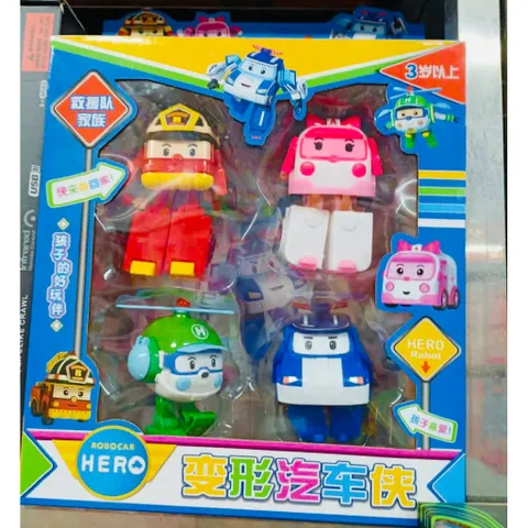 Combo 4 Xe Biến Hình Robot Cứu Hộ – Ô Tô Biến Hình Cho Bé 3 Tuổi Trở Lên 868-4