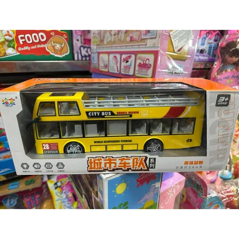 🚍 Đồ Chơi Xe Ô Tô Bus 2 Tầng Cỡ Lớn – Mô Hình Xe Du Lịch Chạy Bằng Pin Có Đèn Và Nhạc 951-110