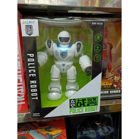 Robot chạy bằng pin có đèn và âm thanh 0820A giao màu ngẫu nhiên, đồ chơi robot cử động linh hoạt cho bé